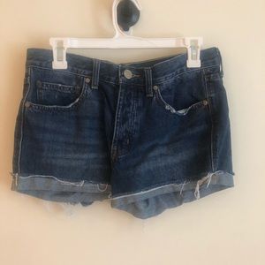 High waisted jean shorts